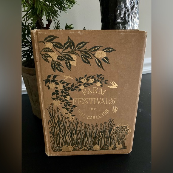 VINTAGE HARDCOVER,RARE FIND, FARM FESTIVALS ILLUSTRATED, ANTIQUE POETRY BOOK - Picture 6 of 12